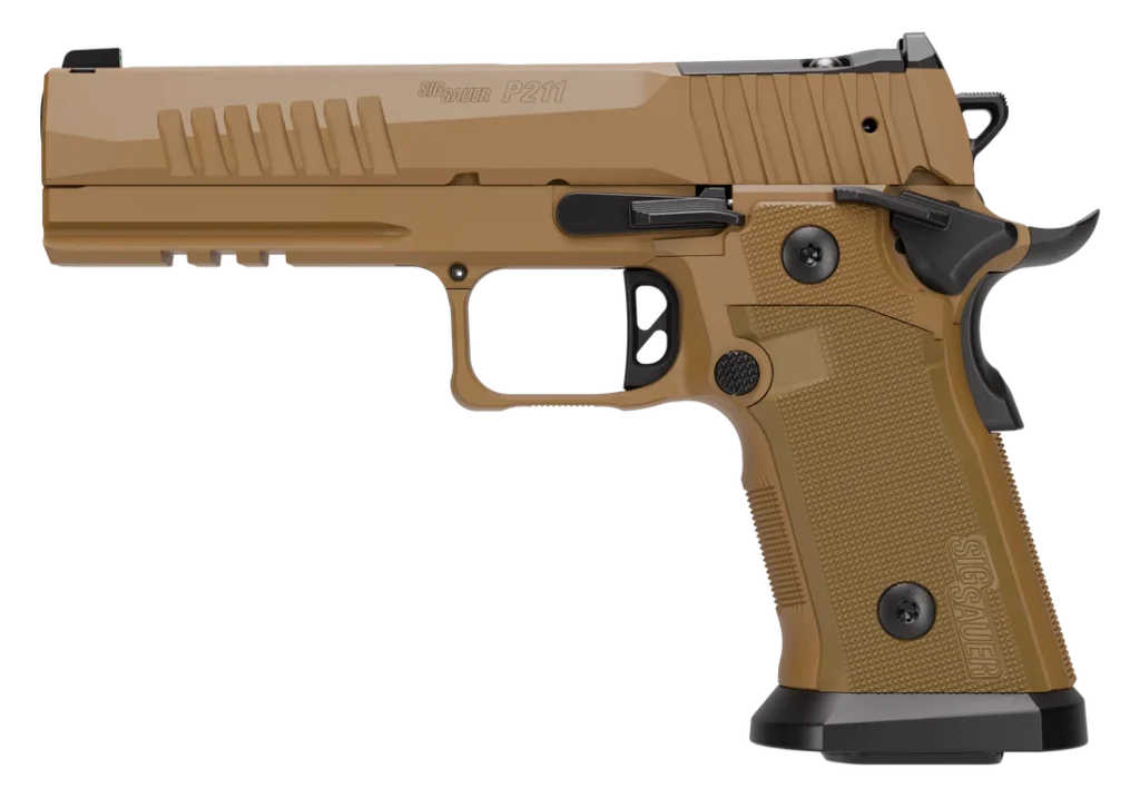 SIG SAUER P211-GT5 COYOTE 9MM PISTOL 5" COY TAN 2-21RD, 1-17RDRD MAGS
