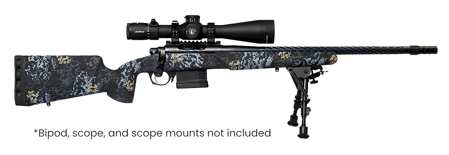 Horizon Firearms RF017S122214T19 Vandal Prime 6.5 PRC 22" Black Spiral Fluted Threaded Barrel, Drilled & Tapped Receiver, Textured Iota EKO Carbon Fiber Stock