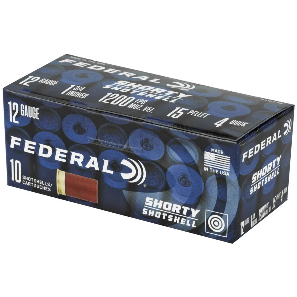 FEDERAL 12GA 1 3/4" 4 BUCK SHORTY SHOTSHELL  10 RD/BX 10 BX/CS - Image 2