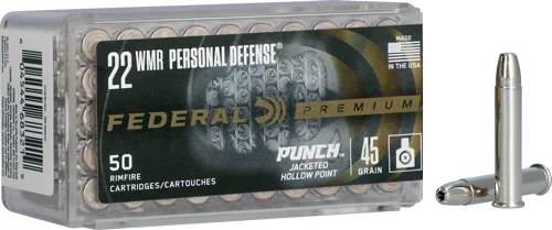 Federal .22 WMR 45gr JHP Nickel-Plated Brass – 50rd