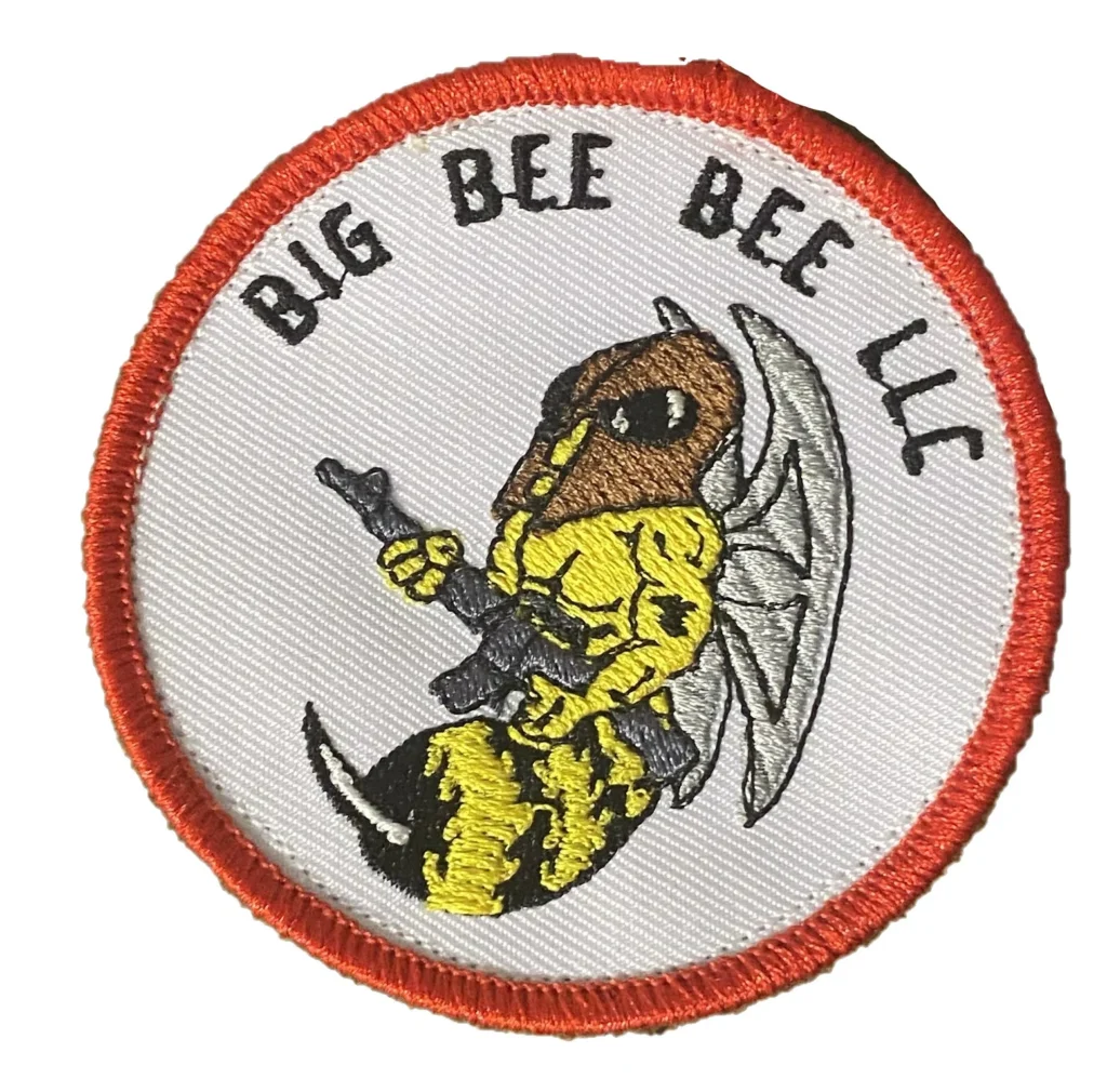 Big Bee Bee LLC Patch White with red trim