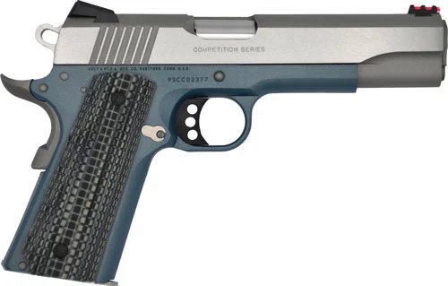 COLT GOVT COMPETITION 9MM - 5" BLUE TITANIUM/SS ADJ G10