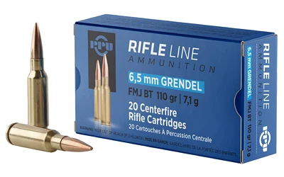 PPU Rifle Ammunition 6.5 Grendel FMJ 110gr 2756 fps 20/ct