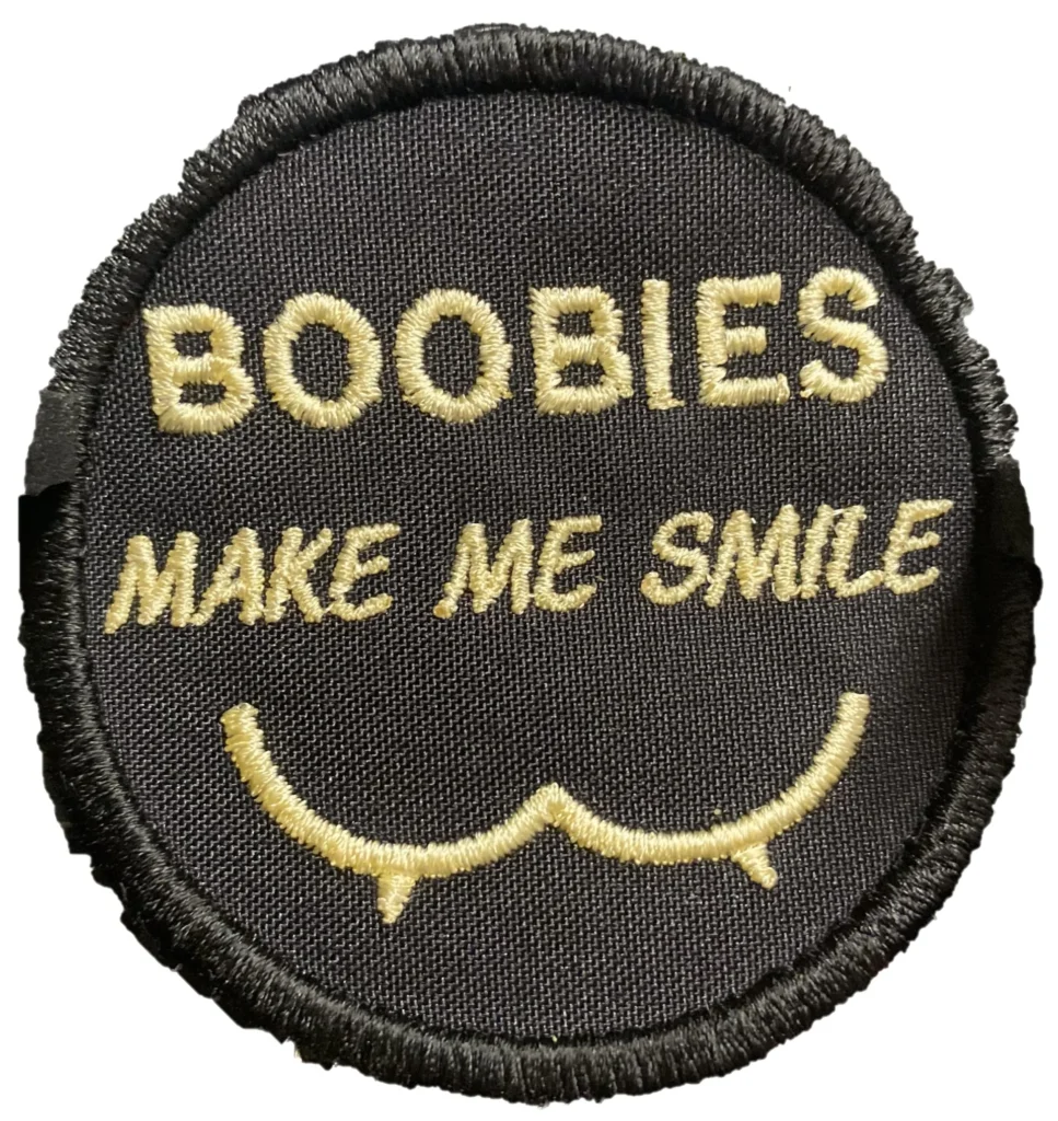 Foxys Embroidery & Vinyl custom patch - Boobies