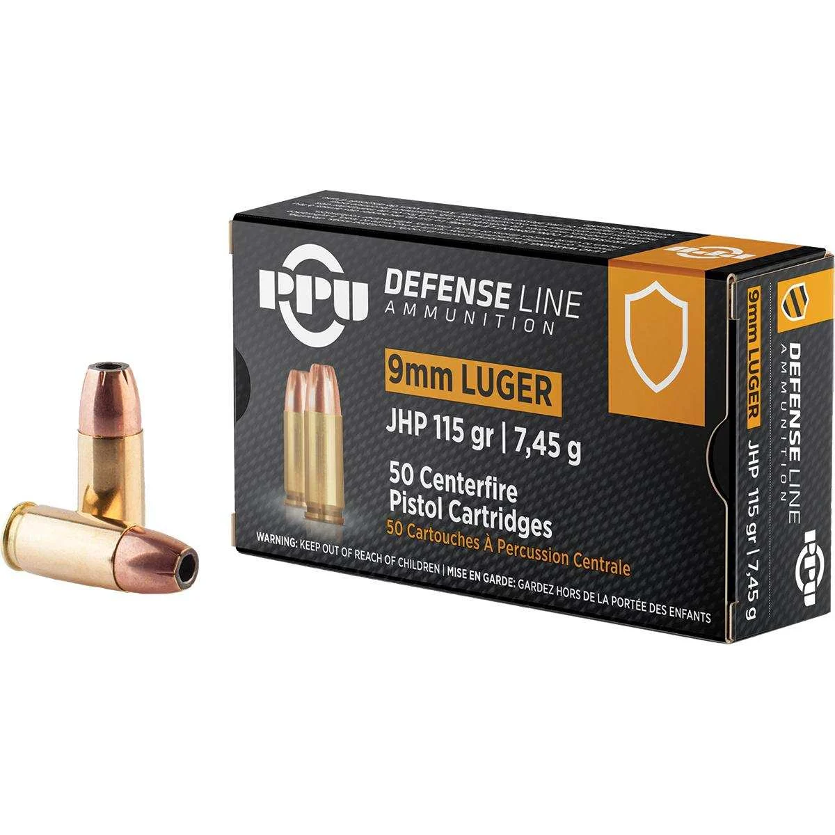 9mm Luger 115gr JHP – 50rd