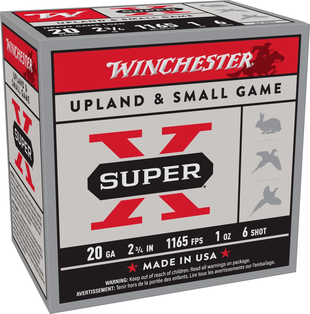 WINCHESTER SUPER X UPLAND HVY 20G 2-3/4" #6 25RD BX 250RD CS